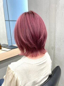 ギークス(GEEKS) 【GEEKS渋谷】ピンク/ウルフカット/ハイトーン/春夏カラー/小顔