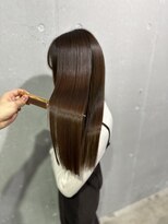 キュア 表参道(CURE)&nbsp;黒髪/グレージュカラー/ココアベージュ/ヘルシーロング[表参道]