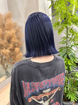 ギークス(GEEKS) 【GEEKS渋谷】ネイビーブルー/セミロング/伸ばしかけロング/小顔