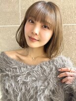 サンド ミュウ 横浜店(sand mieu)&nbsp;ボブディオリーブベージュ髪質改善縮毛矯正フェイスレイヤー