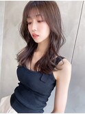 軽めパッツンの前髪大人レイヤー