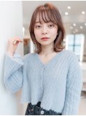 韓国風レイヤーカット髪質改善ダブルカラーミルクティーベージュ