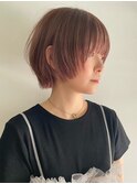 ハイトーンレイヤーボブミディアムレイヤーショートウルフボブ