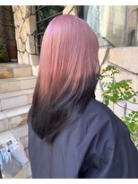 リノショアーズ 元町店(RINOSHORES)&nbsp;10代20代★ピンク×ブラックルーツカラー