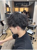 MEN’S HAIR/サーフカール/刈り上げセンターパート/船橋