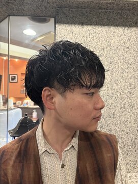 銀座マツナガ 浅草店 爽やか優しい好印象ゆるふわパーマセット時短ツーブロ刈り上げ