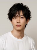 Haleウルフニュアンスパーマフェザーパーマサーフカール20代30代