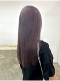 ラベンダーグレージュ/ハイトーンカラー/ツヤ髪スタイル/