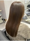 ラテベージュカラー・柔らかストレート