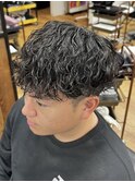 ツイストスパイラルパーマ波巻きパーマメンズカットルーズパーマ