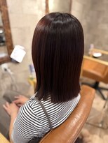 ヘアサロン アプリ(hair salon APPLI) 艶感ボブ×チェリーブラウン