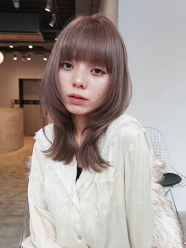 シオン(shion) ワンカールレイヤー×ラベンダーベージュ_F21969