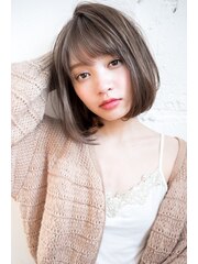 【EIGHT new hair style】ニュアンスボブ×シアーグレージュ