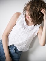 カバーヘア ブリス 上尾西口店(COVER HAIR bliss)&nbsp;フォギーベージュのアシンメトリー無造作ボブv上尾20代30代40代