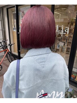 リア(Lia by KENJE) Lia　ブリーチ無しでもビビッドなピンク♪