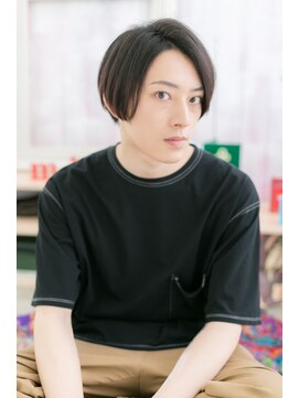 ミック 日暮里店(miq) 清潔感！黒髪グレイアッシュアンニュイヘアb1