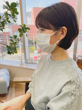 オーシャン(Ocean) 大人可愛い30代40代シースルー前髪/前下がりボブ/丸みショート