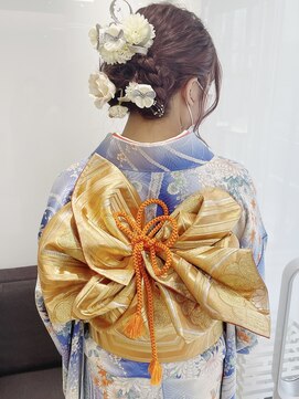 ラブクロムトーキョー オモテサンドウ(LOVECHROME OMOTESANDO) 卒業式ヘアメイク　簡単スタイリング　着物
