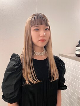 テトヘアー(teto hair) オン眉　切りぱなし　ロング