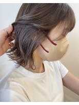 ピノリコ Hair&make pinorico&nbsp;伸ばしかけミディアムレイヤー◎グレイカラーでもグレージュに