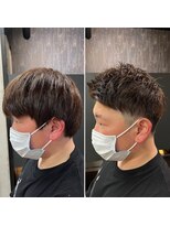 フィール ヘアー(feel hair) ツーブロック、アップバングスタイル