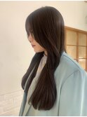 【minami】ロングサイドレイヤー/ダークグレージュ
