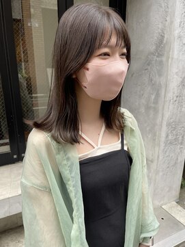 コフィー バイ メルト 吉祥寺(cofy by melt) 【松本咲花】ブリーチなしオリーブベージュ/顔まわりレイヤー