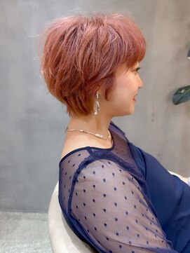 ロンド エスポワール 錦糸町(Lond espoir) 斜めバングデザインカラーシルキーベージュ【錦糸町/ショート】