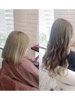 クラン ヘアーアンドスタジオ(CLAN hair & studio)&nbsp;ハイトーンエクステブリーチインナーミルクティーベージュ