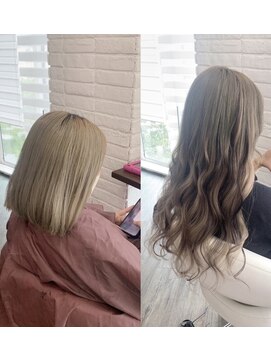 クラン ヘアーアンドスタジオ(CLAN hair & studio) ハイトーンエクステブリーチインナーミルクティーベージュ