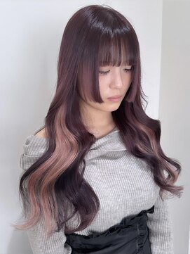 アルファバイオリカ(ALPHA by ORIKA) ピンクラベンダーブラウン×ピンクベージュインナーカラー