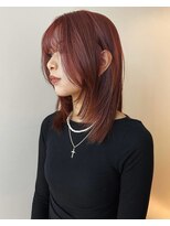 ゼスト ジグ(ZEST ZIGU)&nbsp;レイヤーカット/ブリーチ有りボルドー/吉祥寺/【カズハ】