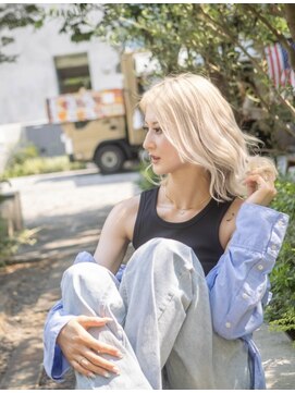 サニー 渋谷(SUNNY) nバレイヤージュ、ハイライト、レイヤーロング、グレーベージュ