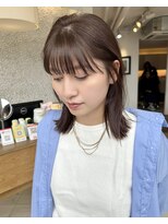 ヘアラウンジ ビーチ 青山 外苑前(hair lounge BEACH) ナチュラルストレートミディアムマロンベージュ