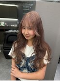 くびれヘア/アプリコットオレンジ/夏のヘアアレンジ