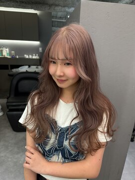 ロテ 名古屋 名駅店(Lote.) くびれヘア/アプリコットオレンジ/夏のヘアアレンジ