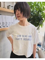 ウーフ(U-fu) ボブ×レイヤー 切りっぱなし外ハネ