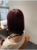 ワインレッドボブ
