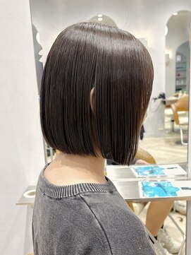 ティエラ 原宿 表参道(Tierra) 【Tierra美侑】切りっぱなしbob×チャコールグレー