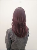 ピンクブラウンカラー/赤髪/秋カラー