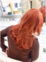 ヘアアンドデイスパ アグー(hair&dayspa AGU) SHIZUKA★「ブリーチ必須!高発色オレンジ×ハイレイヤー」