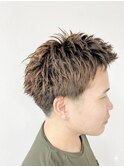 スパイキーショート/アッシュ//寒色//メンズカラー/メンズカット