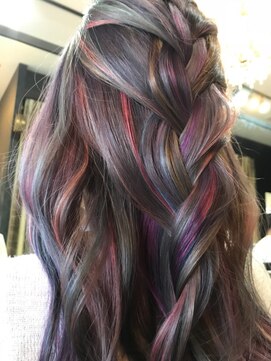 ヘアデザイン ダブル(hair design Double) ユニコーンカラー