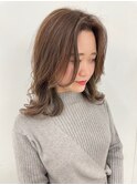 ホワイトハイライト×ベージュカラー