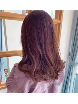 アミトヘアアンドサロン(amito hair&salon) ロングレイヤー/ブリーチなしピンクベージュ