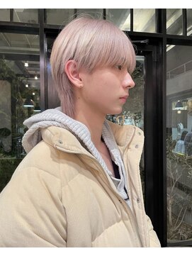ベル 表参道Terrace(Belle) お客様ヘア】メンズ大人気!シースルーマッシュ&ピンクシルバー