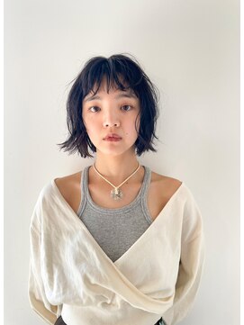 セーヌアワー(CEINE OUR) curly bob/パーマ/ブルーブラック