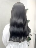 20代30代40代ブルーブラック韓国レイヤーこなれロング