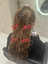 ヘア サロン クラン 東心斎橋店(hair salon clan)&nbsp;編みカチュハーフツイン/心斎橋ヘアセット