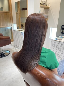 ファスナーグランデ(fustener grande) 艶ストレート×ナチュラルブラウン